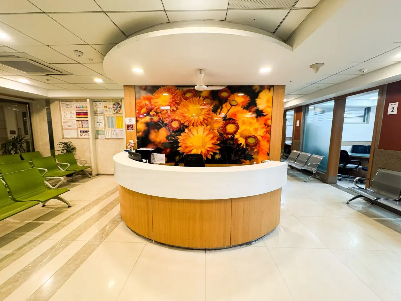Reception of the Department of Dermatology, Dr. D.Y. Patil Hospital, Pimpri