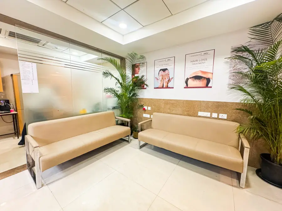 Waiting area of the dermatology outpatient clinic