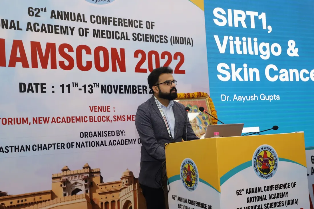 Lecture on SIRT1, vitiligo and skin cancer, NAMSCON 2022 · Jaipur